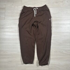Polo Ralph Lauren Joggers Mens Medium Moca Brown Sweatpants Drawstrings Pony